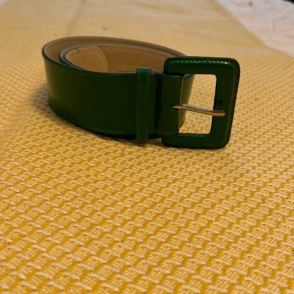 LIKE NEW - Green Patton Leather Belt